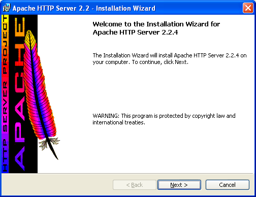 Apache on Win Xp Pro step-by-step installation screen shots