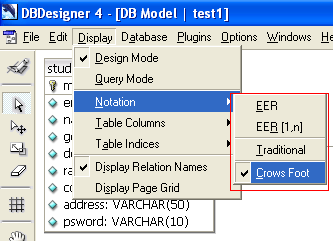 Step-by-step tutorial on using DBDesigner to analyze a web portal from the database design (ERD) aspects (MySQL) screenshots