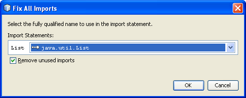 Fixing the java.util.List import