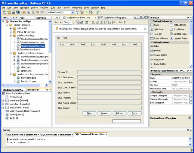Step-by-step on Java desktop GUI application development and MySQL screen snapshots