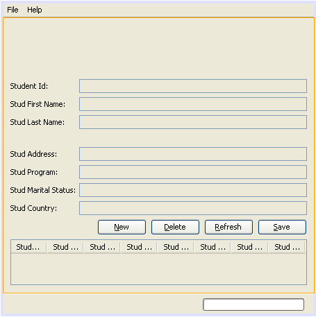 Step-by-step on Java desktop GUI application and MySQL database screenshots