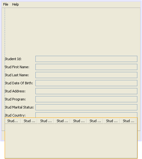 Step-by-step on Java desktop GUI application and MySQL database screenshots