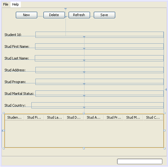 Step-by-step on Java desktop GUI application and MySQL database screenshots