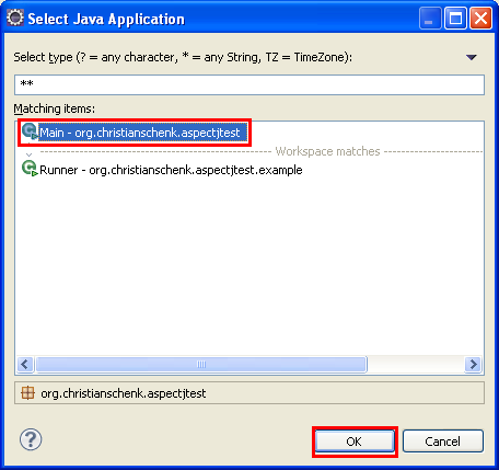 Java, Aspect Oriented Programming, Aspectj and Eclipse - selecting the ...