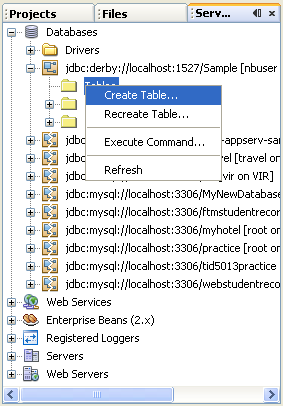 Step-by-step on the Java web application: Java Persistence API (JPA) and Java Server Faces (JSF) Java DB database project screenshots