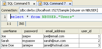 Step-by-step on the Java web application: Java Persistence API (JPA) and Java Server Faces (JSF) Java DB database project screenshots
