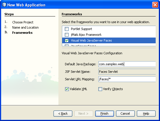 Step-by-step on the Java web application: Java Persistence API (JPA) and Java Server Faces (JSF) Java DB database project screenshots