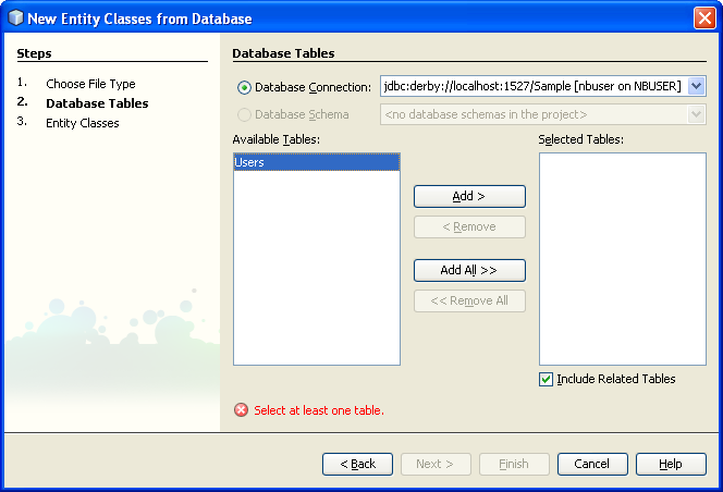 Step-by-step on the Java web application: Java Persistence API (JPA) and Java Server Faces (JSF) Java DB database project screenshots