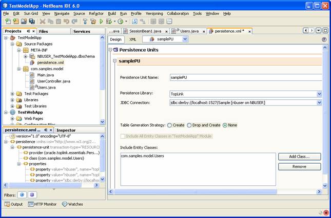 Step-by-step on the Java web application: Java Persistence API (JPA) and Java Server Faces (JSF) Java DB database project screenshots