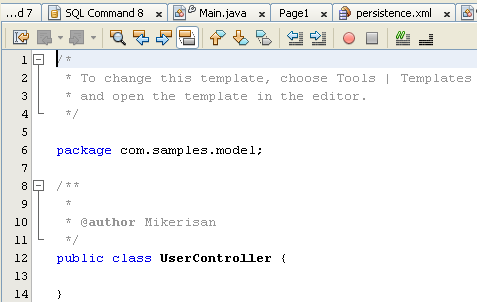Step-by-step on the Java web application: Java Persistence API (JPA) and Java Server Faces (JSF) Java DB database project screenshots