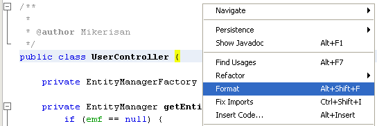 Step-by-step on the Java web application: Java Persistence API (JPA) and Java Server Faces (JSF) Java DB database project screenshots