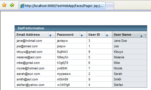 Step-by-step on the Java web application: Java Persistence API (JPA) and Java Server Faces (JSF) Java DB database project screenshots
