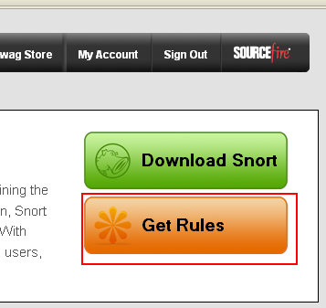 Getting the Snort rules link at Snort.org