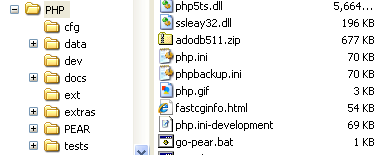 The ADODB ZIP file that will be extracted to c:\php\adodb folder