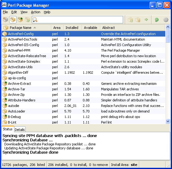 ActivePerl, Perl for Windows - Perl Package Manager (PPM) GUI